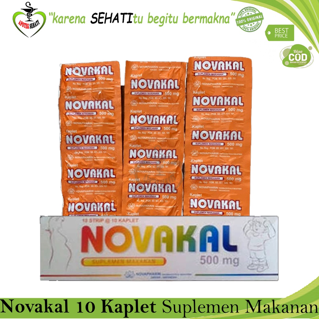 Novakal Strip - Calcium 500 Mg - Kalsium, Vitamin Ibu Hamil