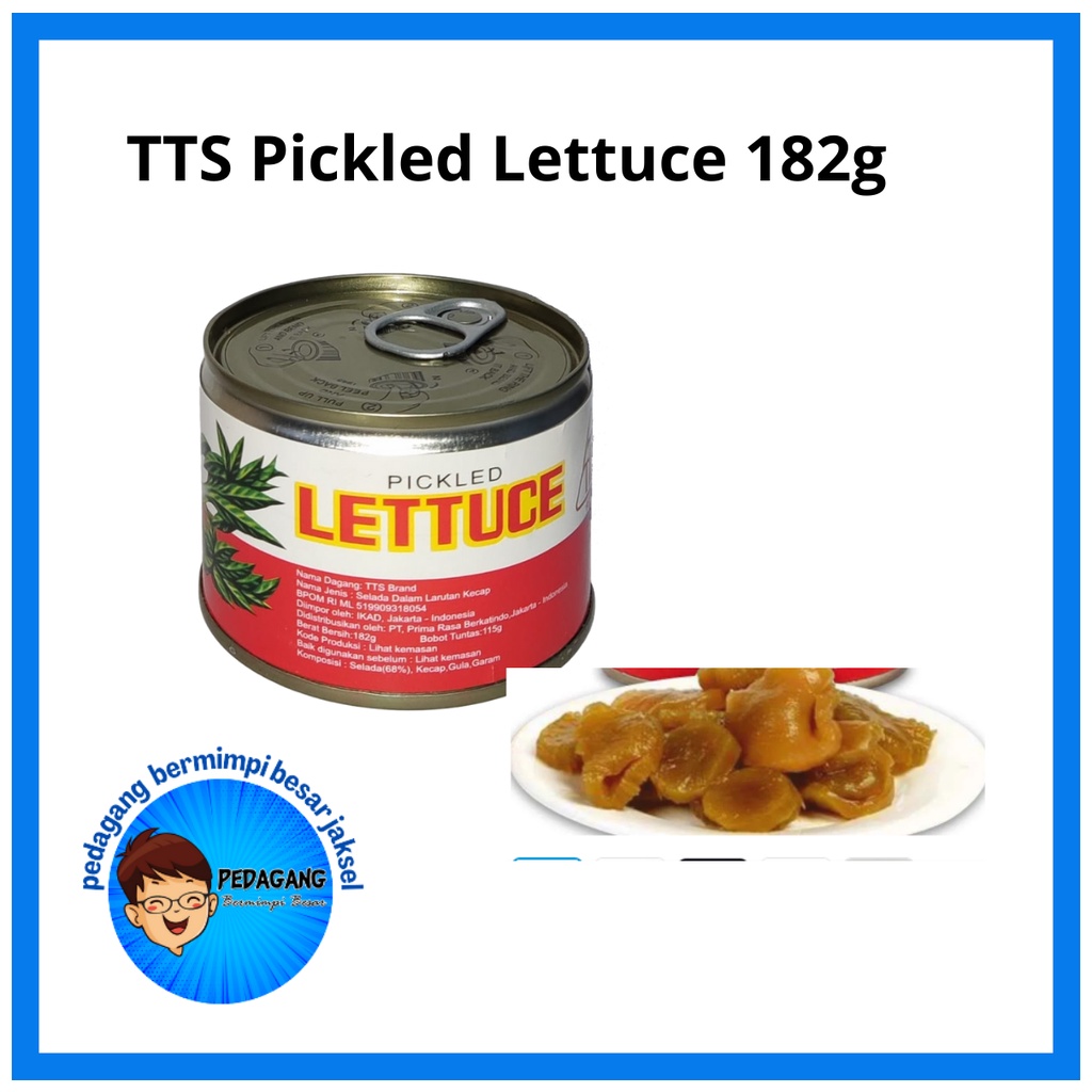 

TTS Pickled Lettuce 182g/ Acar Selada Pickled Lettuce TTS Cai Xin Chaisim Kaleng /Asinan Sayur Selada Kalengan