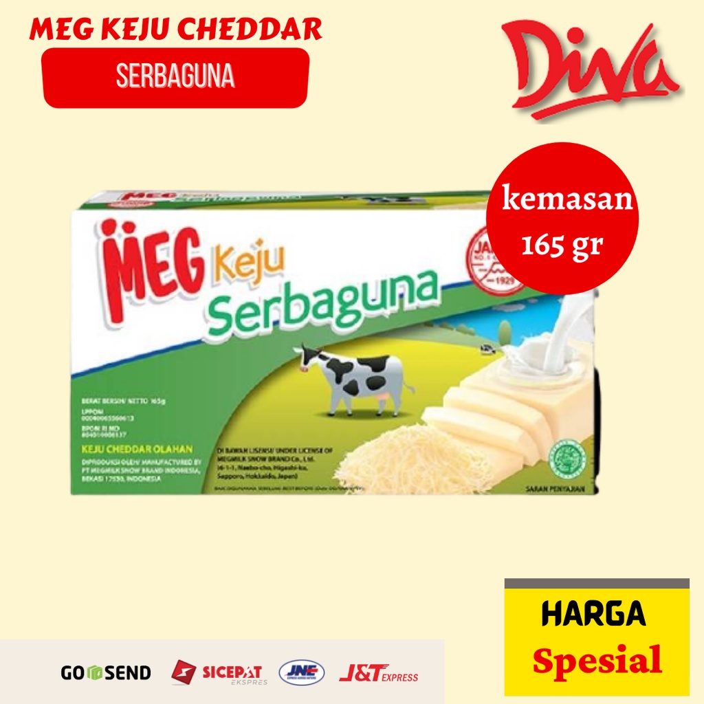 

Meg Keju Cheddar Serbaguna 165gr