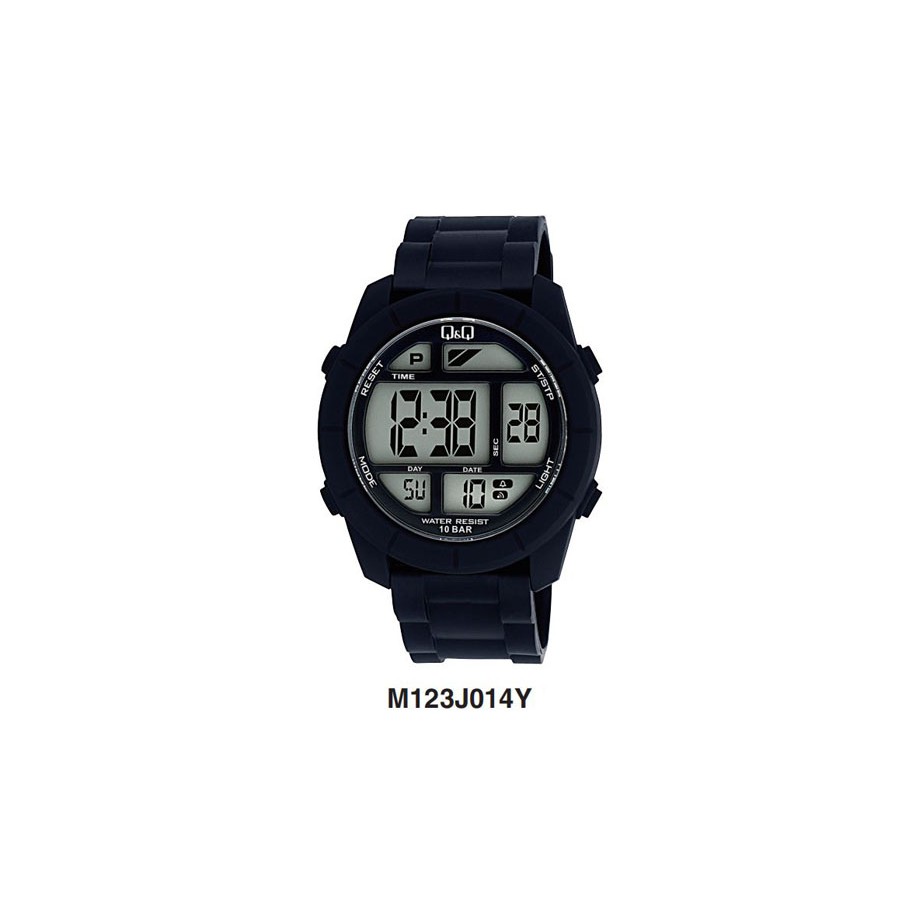 Jam Tangan Pria Casual Sporty Rubber Digital Original Q&amp;Q QnQ QQ M123 M123J Series