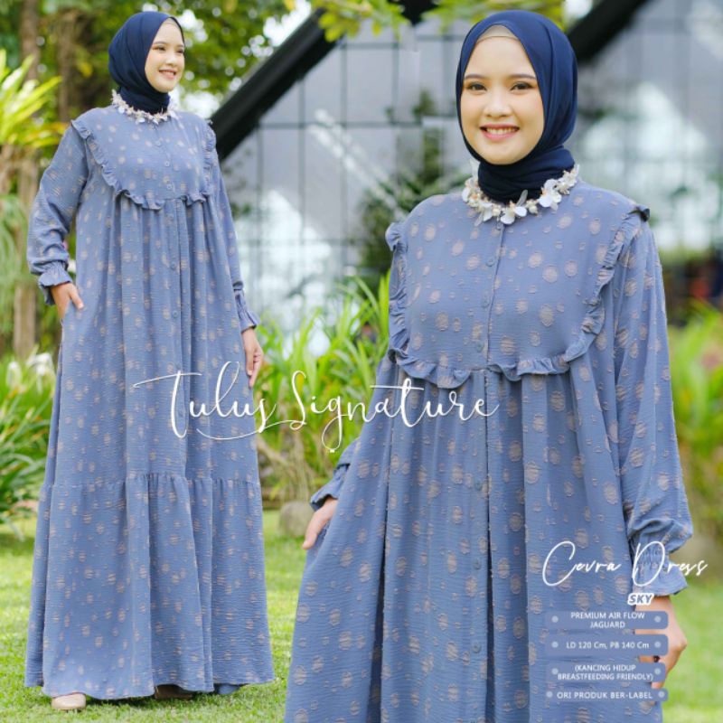 CEVRA DRESS BY TULUS SIGNATURE (DRESS MUSLIMAH MOTIF) Dress wanita modern rekomended