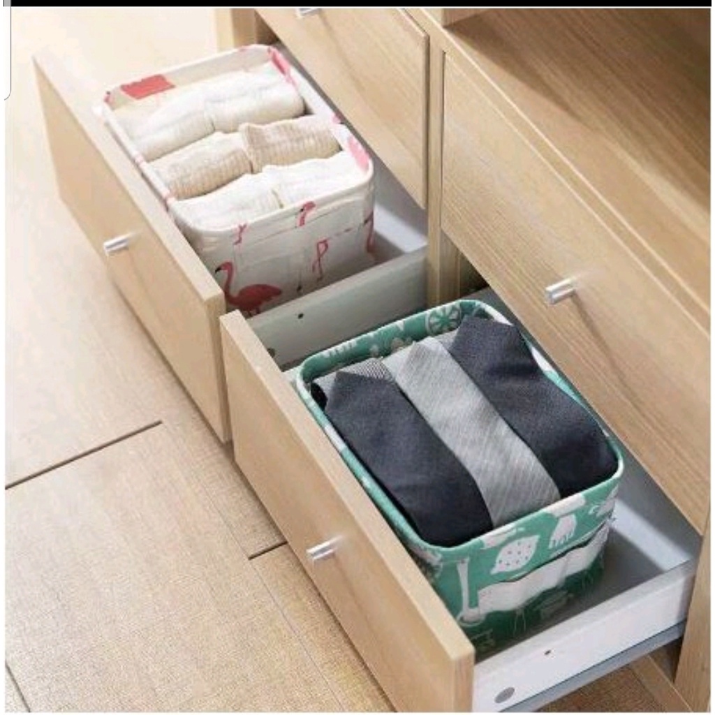 Keranjang Lipat Desktop Storage Box Organizer Kotak Penyimpanan Tempat Wadah Aksesoris Mini