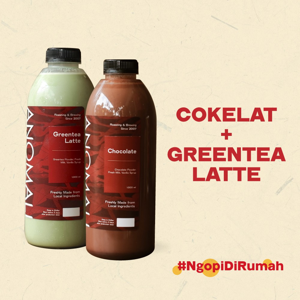 

COKELAT + GREENTEA LATTE (Khusus Kurir Instant/ Same Day)