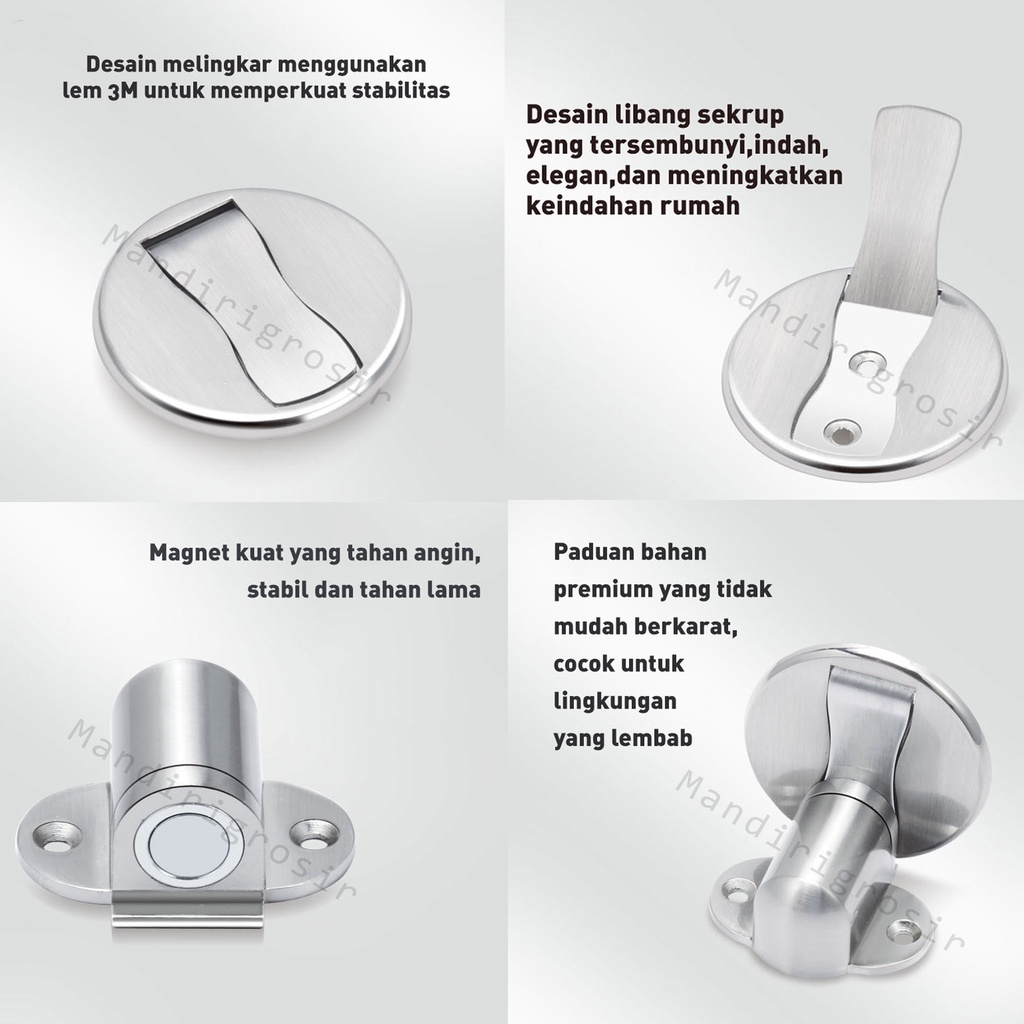 Penahan Pintu Magnetic * penahan pintu bawah * pengganjal pintu stainless