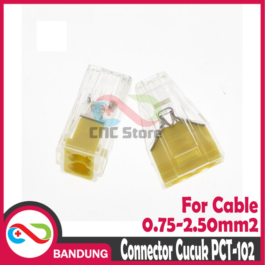 TERMINAL CUCUK 2 KABEL PCT 102 BUKAN WAGO 773 PUSH KONEKTOR TUSUK