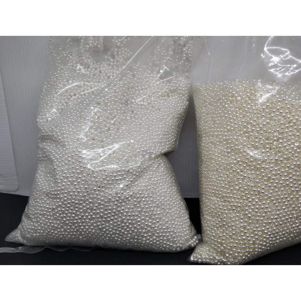 

( BISA COD ) Payet Mutiara Beads 3mm kw1 Jepang, 100 gr, white dan broken white BERGARANSI [Kode