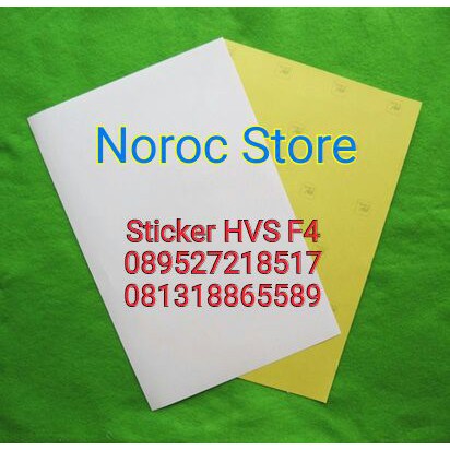 

Kertas Sticker HVS / Sticker HVS dove / Sticker HVS doff ukuran F4