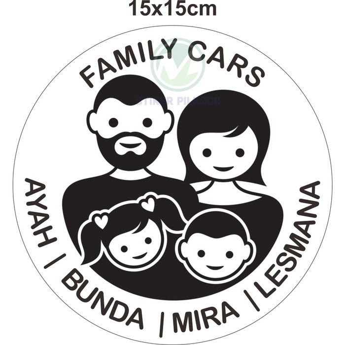 

STIKER FAMILY CARS 15X15CM