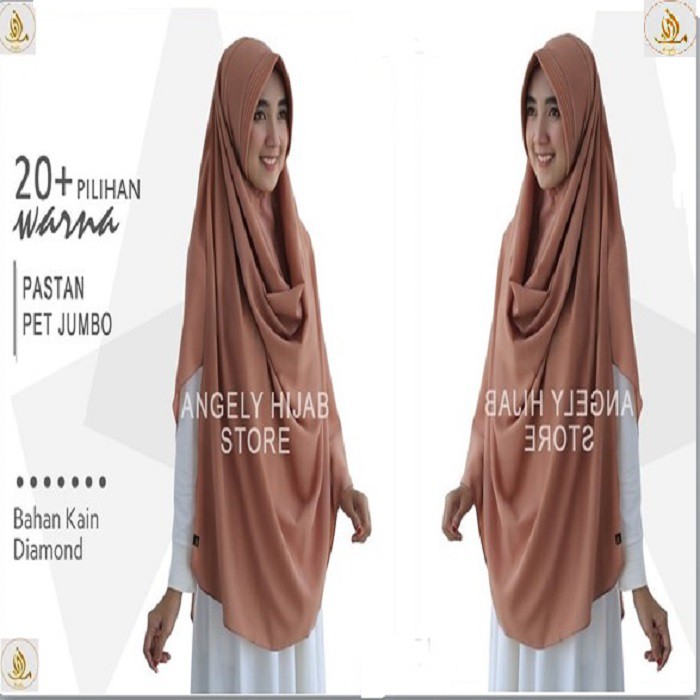 Pashmina Instan Jumbo | Hijab Instan Pet Jumbo | Khimar Syar'i  Pastan | Pastan Syari | Jumbo Syra'i