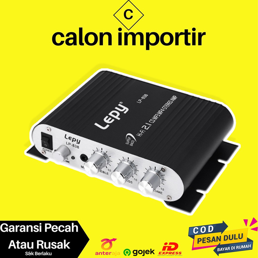 Mini Ampli Mobil Stereo Treble Super Bass Booster Car Amplifier Original Mp3 Karaoke Home Theater