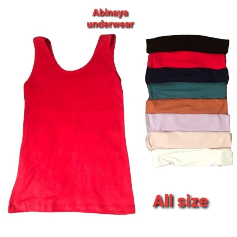 Abinaya Underwear~Tank Top wanita tali lebar