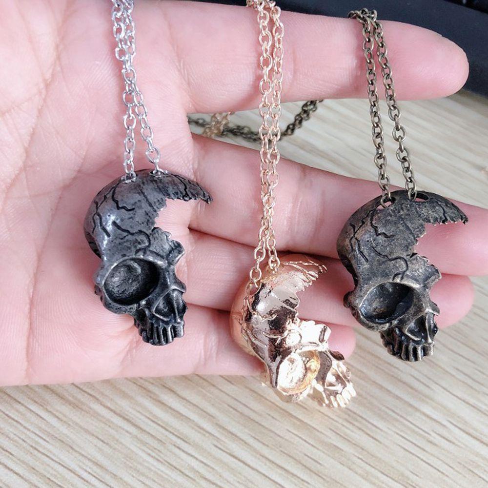 Kalung Liontin Tengkorak PREVA Vintage Biker Rock Gothic