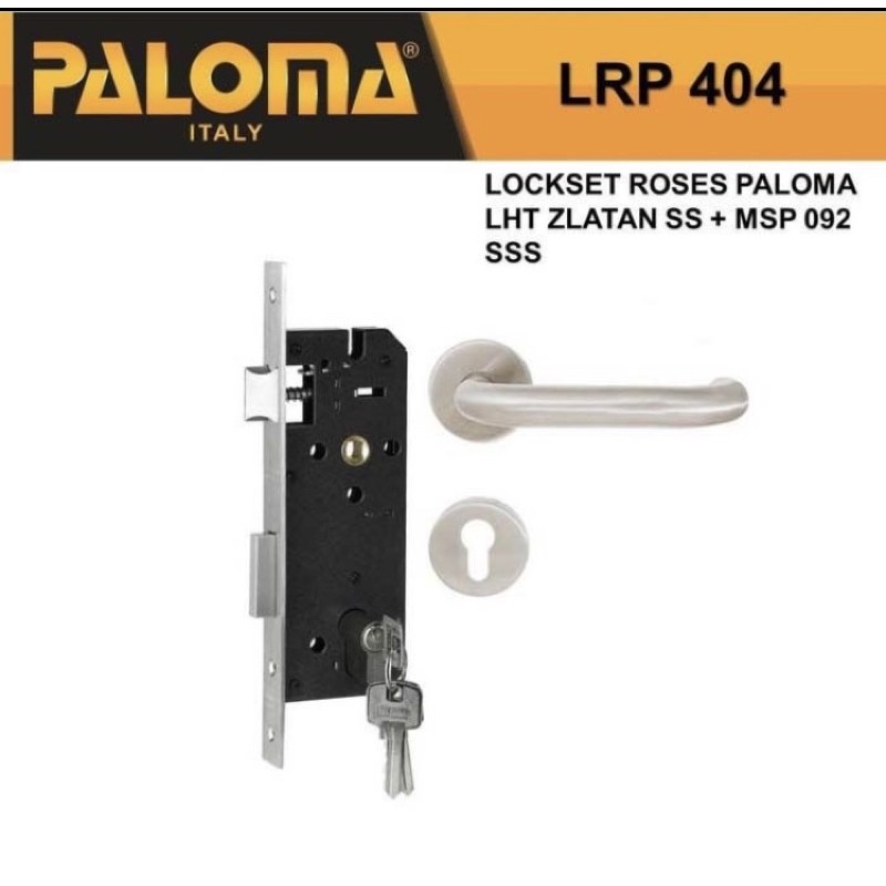 Kunci Set Handle Pintu Roses PALOMA LRP 404 Handle Gagang Pintu 1 Set