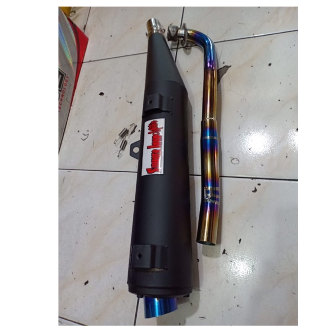 Knalpot Tsukigi Jupiter Z Leher Biru Rainbow Knalpot Standar Racing Jupiter Z Shopee Indonesia