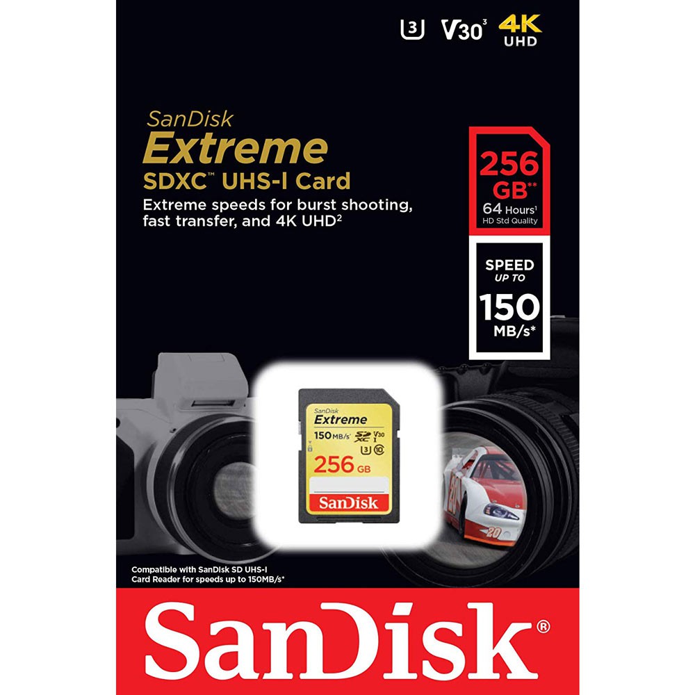 SD Card SanDisk UHS-I SD SanDisk Extreme 256GB 150mbps Original Garansi LIFE TIME