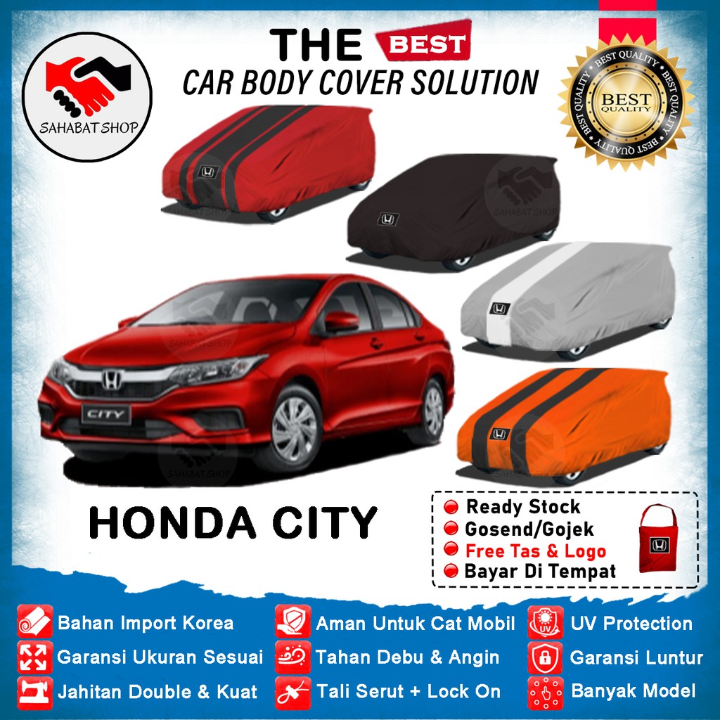 Sahabat Body Cover Mobil City / Penutup Sarung Mobil Honda City Outdoor 2013 2014 2015 2016 2017 2018 2019 2020 / Tutup Mantel Selimut Mantol Jas Kerudung Kelambu Terpal Pelindung Bungkus Sedan City Anti Air Waterproof Model Biru