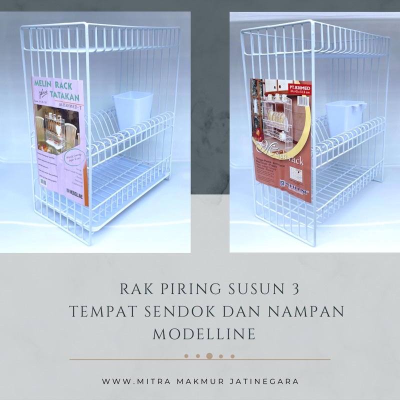 SALE!! RAK PIRING MODELLINE SUSUN 2 - 3 / RAK PIRING ANTI KARAT / RAK DAPUR