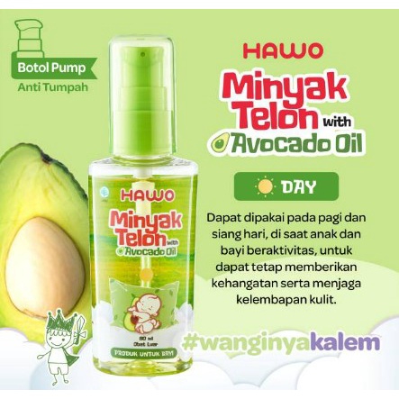 Hawo Minyak Telon with Avocado Oil (Day) 60 ml