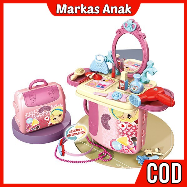 Mainan Anak Anak Umur 3 4 5 6 Tahun Rumah Meja Alatke upkeUp mekap Dandan Dandanan salon salonan Kos