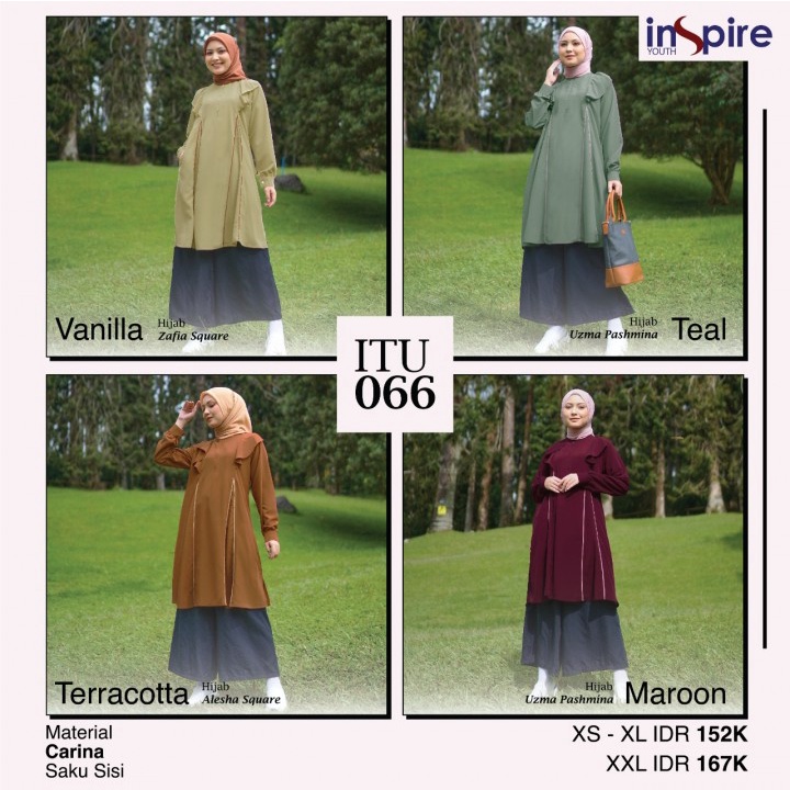 Tunik ITU 066 / Fashion Muslim Terbaru 2022 / Tunik