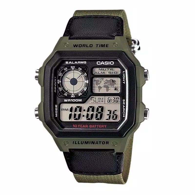 Jam Tangan Pria Casio General AE-1200WHB-3BVDF Original Murah