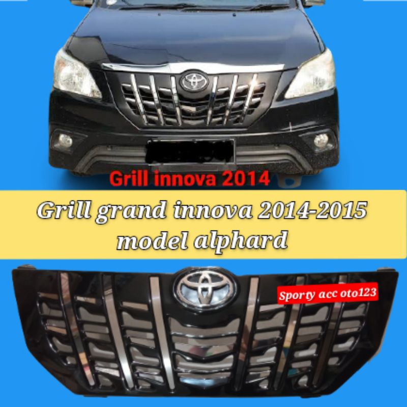 grill grand innova 2014 sampai 2015 model alphard plastik abs