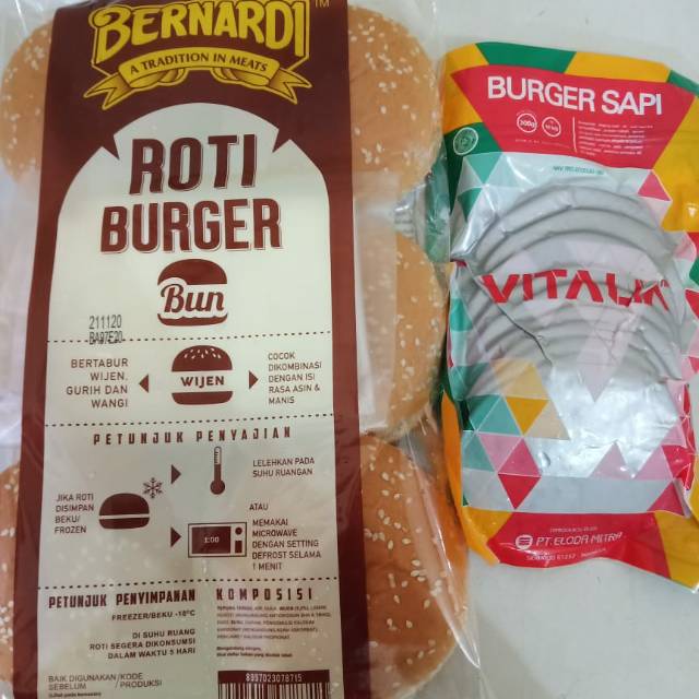 PAKET ROTI  WIJEN BURGER ISI 6