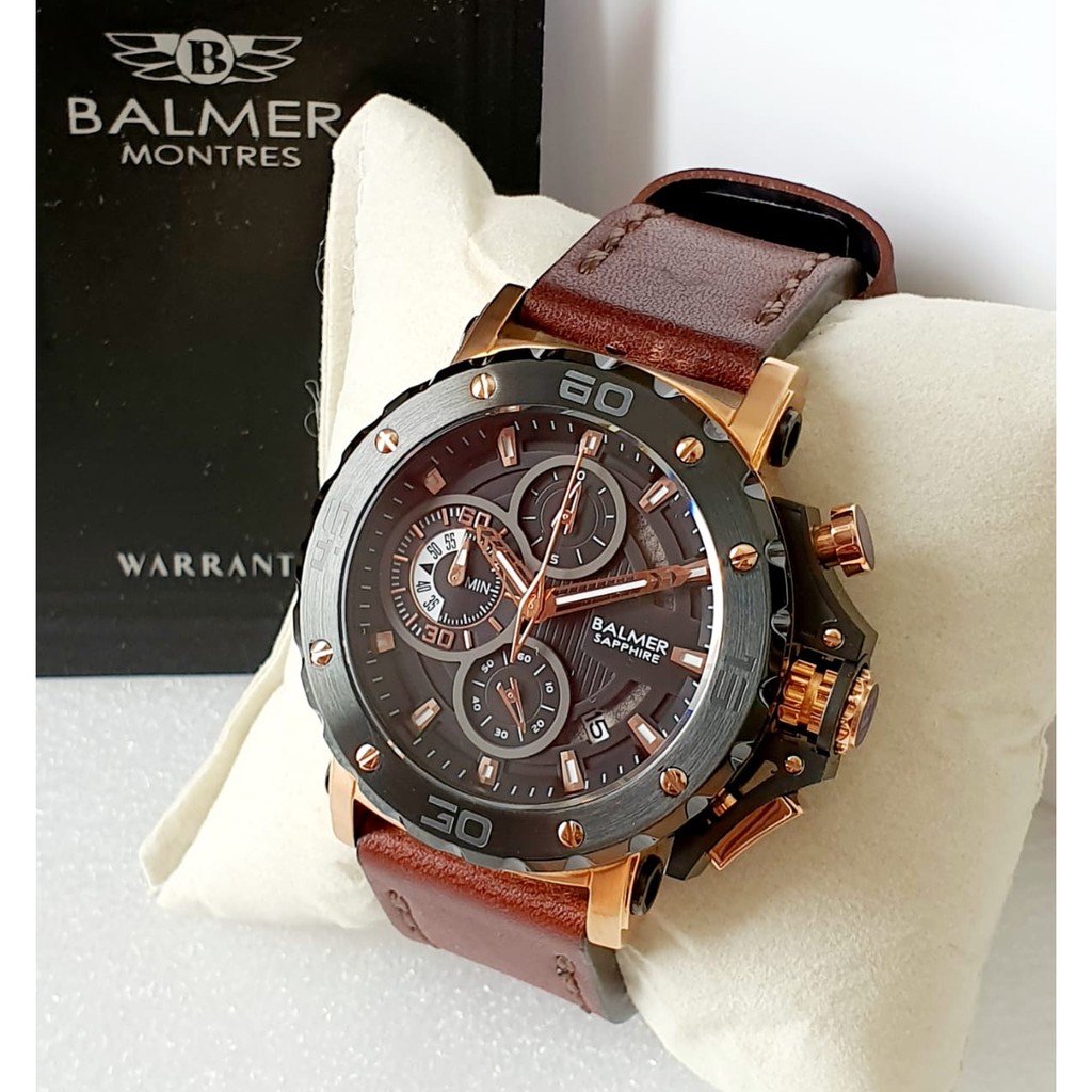 JAM TANGAN PRIA ORIGINAL BALMER 7975 CHRONOGRAPH STRAP KULIT