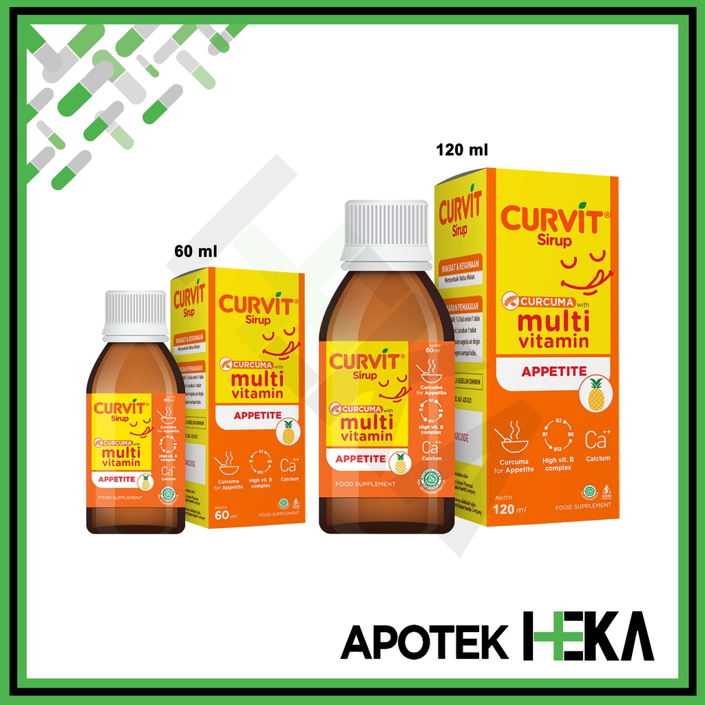 Curvit Syrup - Sirup Vitamin Nafsu Makan Anak 60 ml / 120 ml (SEMARANG)