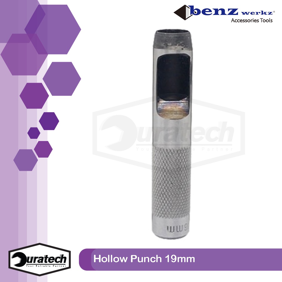 Promo Besi Plong Pembuat Lubang 19Mm / Plong Hollow Punch Pukul Kulit Karton / Pembolong Plat Benz