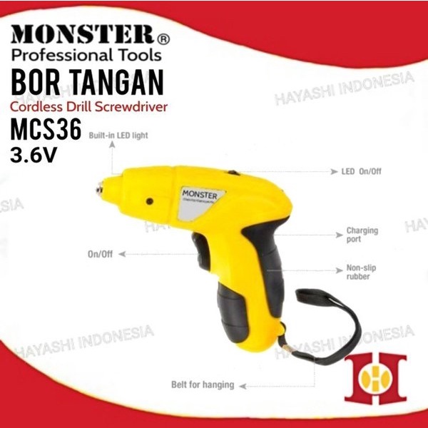 Mesin Bor Baterai Cordless Drill Screwdriver Bor Tangan Baterai