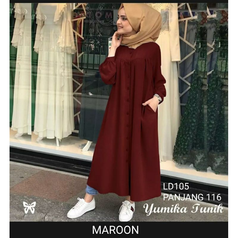 YUMIKA LONG TUNIK/TUNIK WANITA/LD105/PJ116/BISA BUSUI/ COD!!!