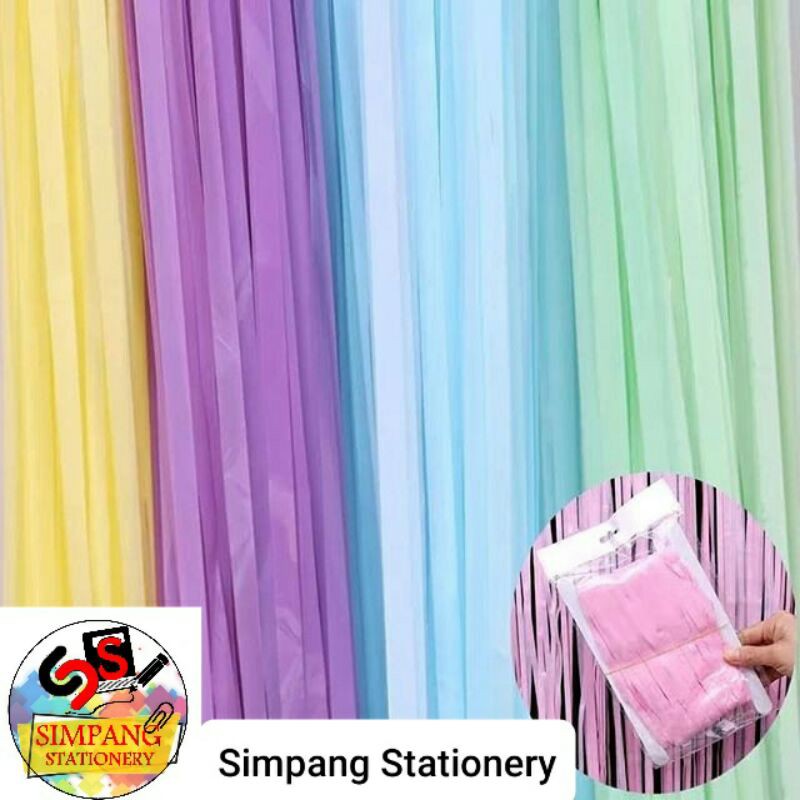 Tirai Dekorasi Ultah Pastel