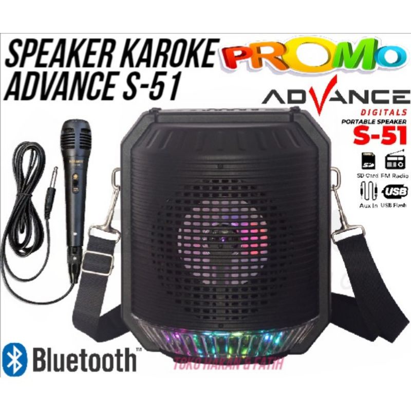 Speaker Bluetooth Advance S 51 Free Mic kabel