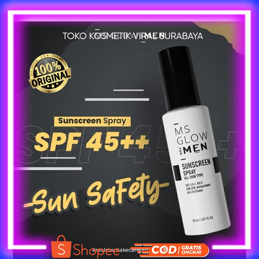 Sunscreen Ms Glow Men/ MS Glow For Men / PERAWATAN WAJAH PRIA