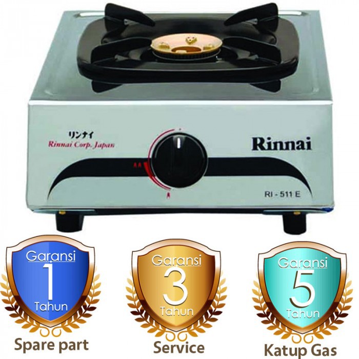 RINNAI RI-511E Kompor Gas Satu Tungku Stainless