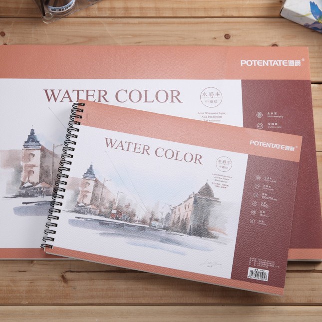

(DISKON TERMURAH) Potentate Spiral Watercolor Pad - Cold Pressed 300gsm (13.5 x 19cm) - 13.5 x 19 cm