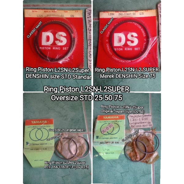 RING PISTON RING SEHER YAMAHA L2SN L2SUPER L2 SUPER