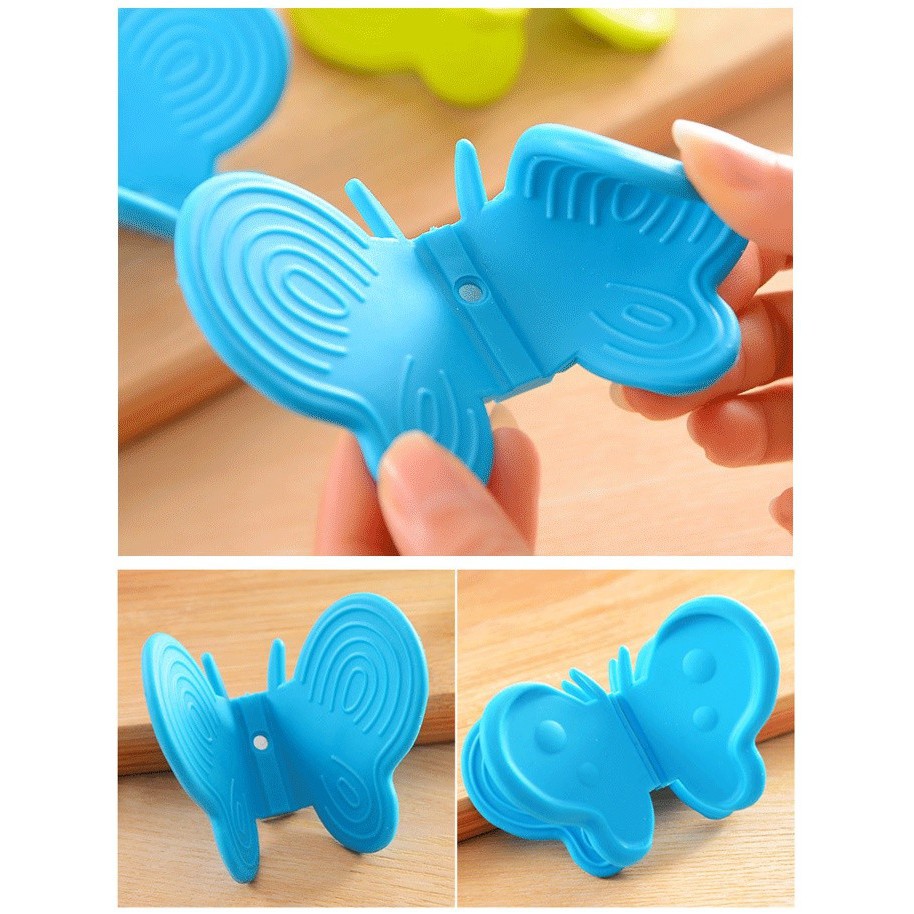 Pegangan Panci Anti Panas Kupu Kupu Penjepit Magnet Kulkas Silikon Jepit Holder Clamp SIlicone