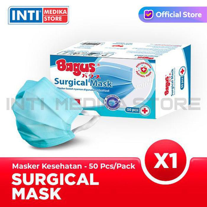 BAGUS Masker 3 Ply Earloop | Masker Medis | Surgical Mask NEW
