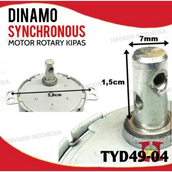 SYNCHRONOUS Motor Dinamo Rotary Kipas Angin Rotari Swing Kipas