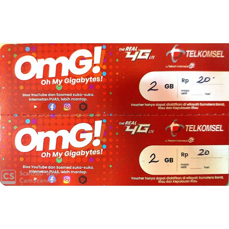 Voucher Telkomsel 2 GB