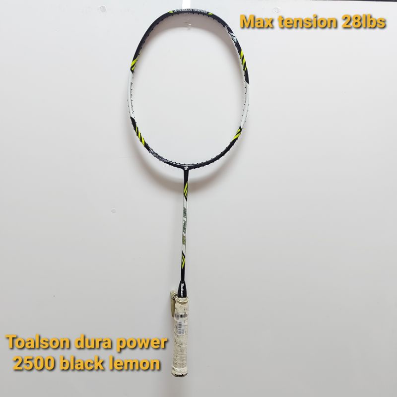 Raket badminton toalson dura power 2500 black lime