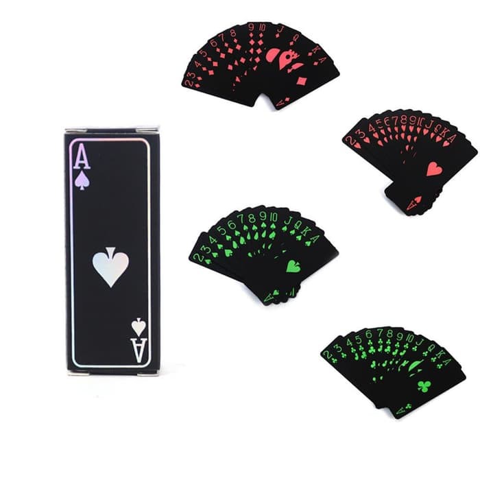 

Kartu Remi Mini Black Travel Poker Anti Air Plastik Elastis Ringan 54