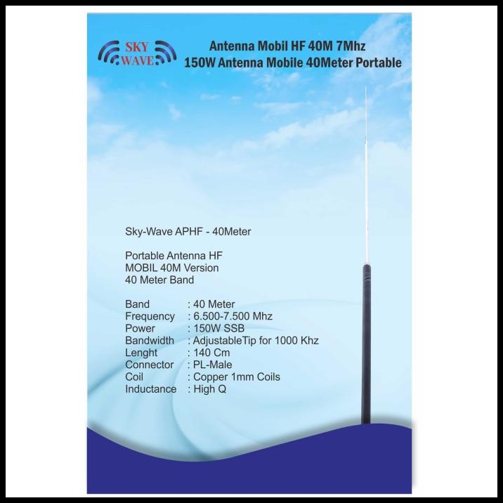 Antena Mobil Hf 40M 7 Mhz 150W Antenna Mobile 40 Meter Portable