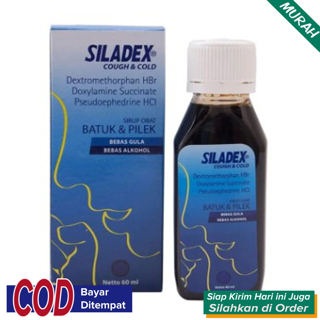 Obat Batuk Pilek Flu Batuk Gatal Tenggorokan Hidung Tersumbat Sirup Siladex Biru 60ml Shopee Indonesia