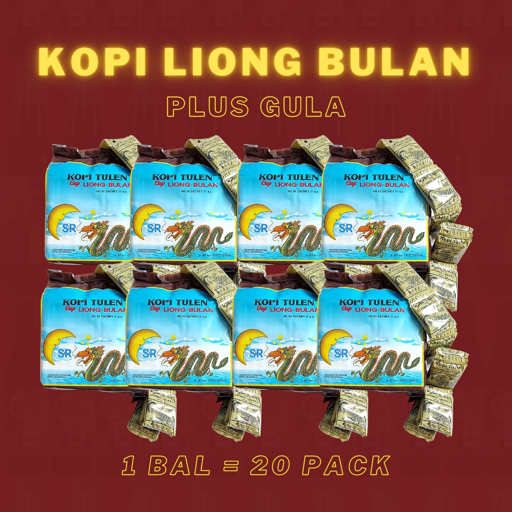 

[DUS] Kopi Liong Bulan TANPA Gula 1 Bal/Dus/Kardus Isi 20