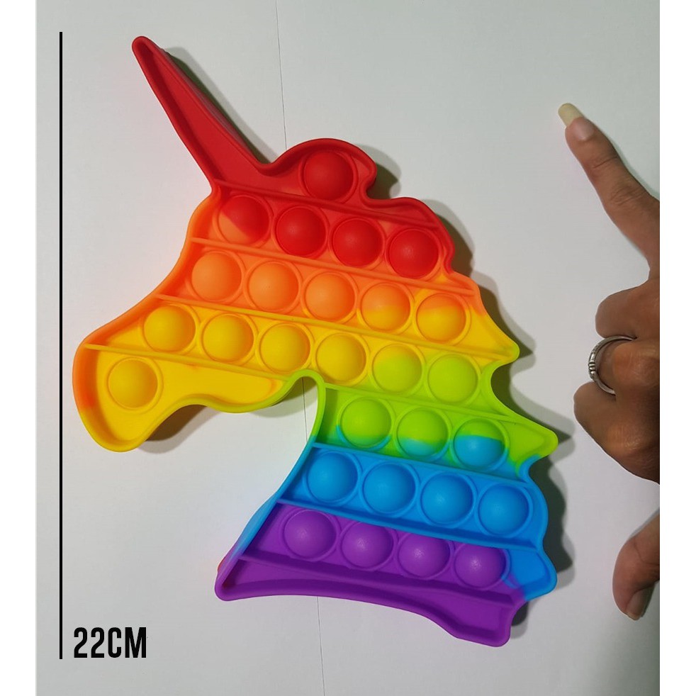 Mainan Anak Pop It Rainbow Lollipop Ice Cream unicorn strobery among as-4