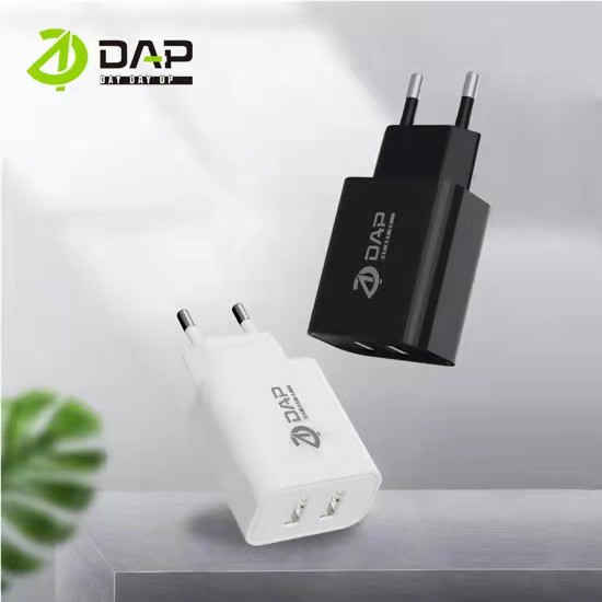 DAP D-A4 Wall Charger Dual Output Fast Charging 2.4A - 1 Kotak 20 Pcs