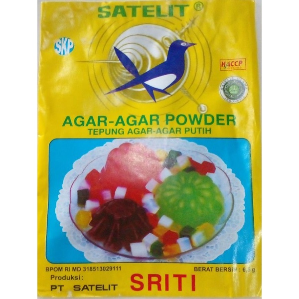 

AGAR-AGAR POWDER PUTIH MERK SATELIT 1 PCS